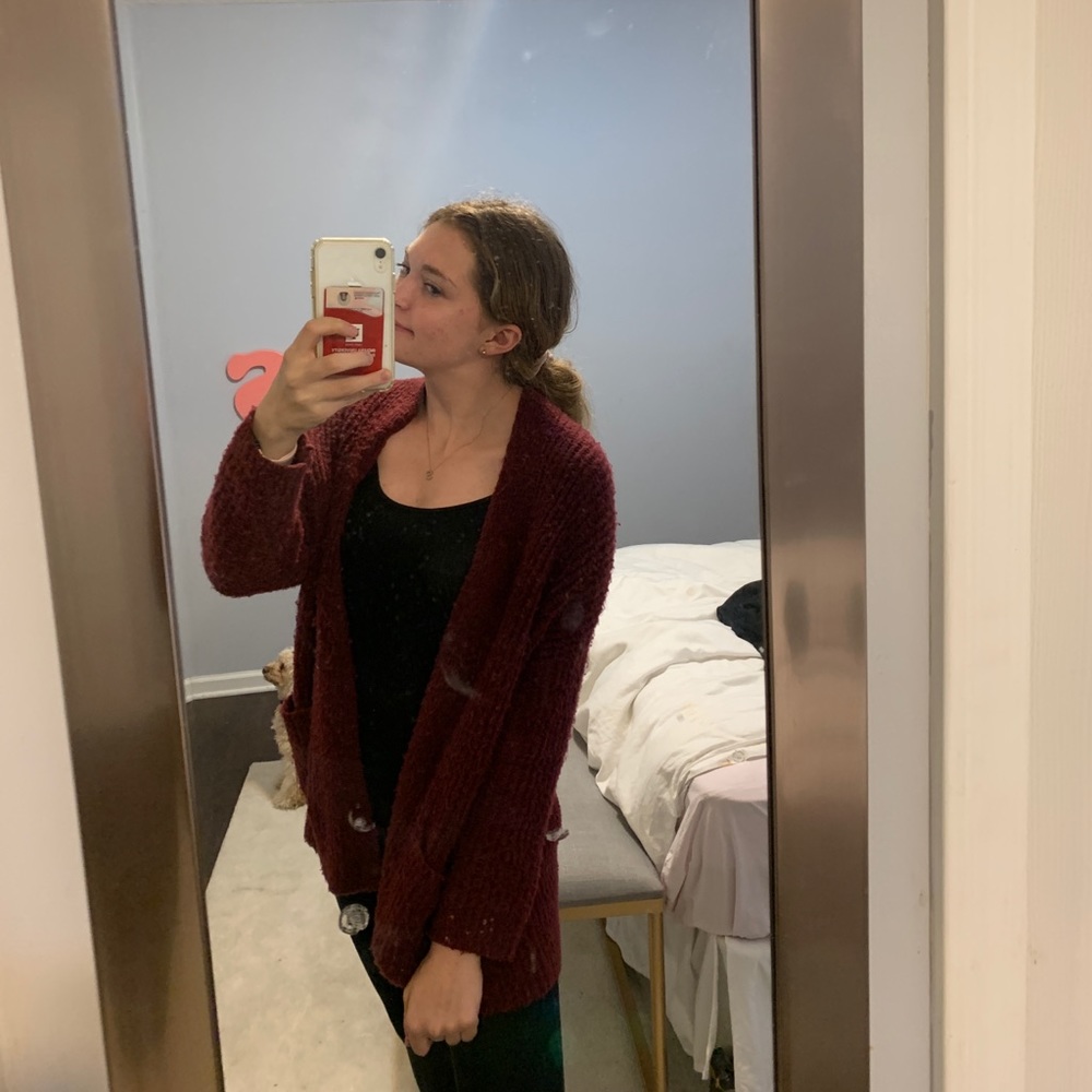 Cozy Knit Red Sweater